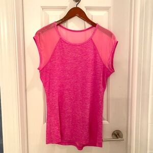 Reebok athletic top. Mesh shoulders.